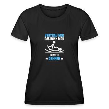 Vertrau mir Physiotherapie Physio Physiotherapeut - Frauen Funktions-T-Shirt - Schwarz - Vorne - AI Model Female 172 light (172cm)