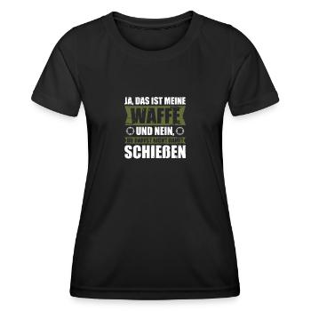 Tir sportif Schützenfest Tireur sportif - T-shirt sport Femme - noir - Devant - AI Model Female 172 light (172cm)
