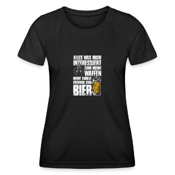 Sportschießen Schützenfest Sportschütze - Frauen Funktions-T-Shirt - Schwarz - Vorne - AI Model Female 172 light (172cm)