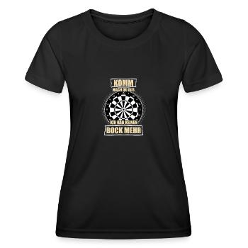 Mach du aus Dartsport Dartspieler Darts Dart - Frauen Funktions-T-Shirt - Schwarz - Vorne - AI Model Female 172 light (172cm)