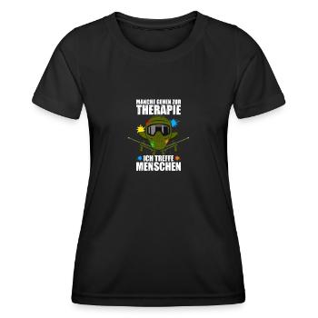Gotcha Paintballspieler Paintball Therapie - Frauen Funktions-T-Shirt - Schwarz - Vorne - AI Model Female 172 light (172cm)