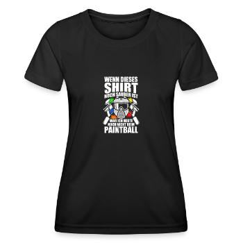 Wenn dieses Gotcha Paintballspieler Paintball - Frauen Funktions-T-Shirt - Schwarz - Vorne - AI Model Female 172 light (172cm)