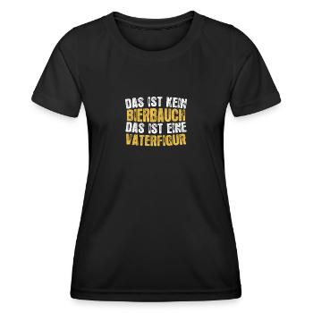 Bierbauch Vatertag Biertrinker Bierliebhaber Bier - Frauen Funktions-T-Shirt - Schwarz - Vorne - AI Model Female 172 light (172cm)