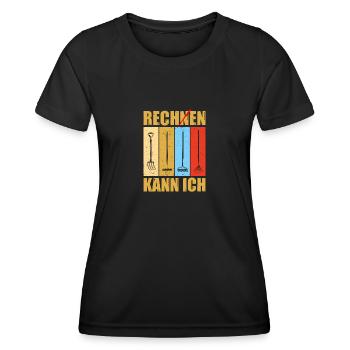 Rechen kann ich Gärtner Gartenarbeit Garten - Frauen Funktions-T-Shirt - Schwarz - Vorne - AI Model Female 172 light (172cm)