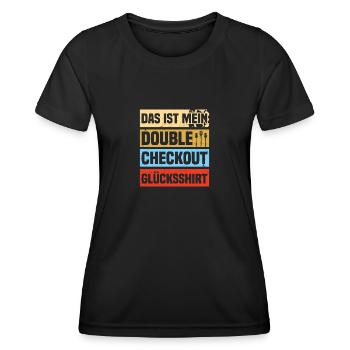 Double Checkout Darts Player Darts Darts - Women's Functional T-Shirt - black - Front - AI Model Female 172 light (172cm)