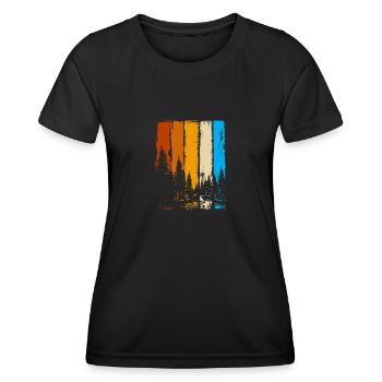 Fabrication du bois forestier Bûcheron Travailleur forestier Forestier - T-shirt sport Femme - noir - Devant - AI Model Female 172 light (172cm)