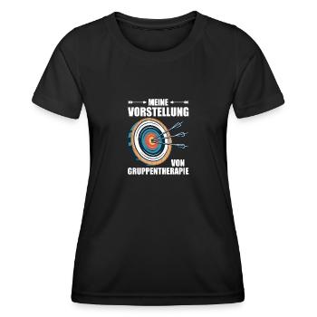 Gruppentherapie Bogenschießen Bogenschütze - Frauen Funktions-T-Shirt - Schwarz - Vorne - AI Model Female 172 light (172cm)