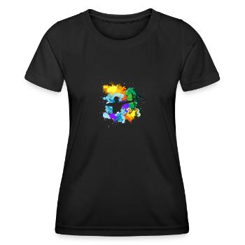 Pfeil und Bogen Bogenschießen Bogenschütze - Frauen Funktions-T-Shirt - Schwarz - Vorne - AI Model Female 172 light (172cm)