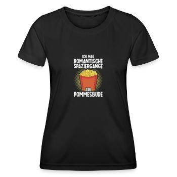 Romantic walks: fries, fries, fries - Women's Functional T-Shirt - black - Front - AI Model Female 172 light (172cm)