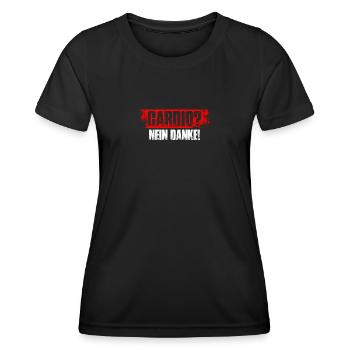 Le cardio ? Musculation Musculation Musculation Gym Musculation - T-shirt sport Femme - noir - Devant - AI Model Female 172 light (172cm)