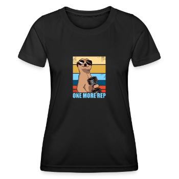 One more rep Bodybuilding Bodybuilder Kraftsport - Frauen Funktions-T-Shirt - Schwarz - Vorne - AI Model Female 172 light (172cm)