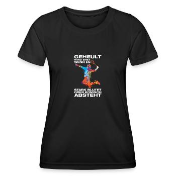 Geheult Federball Badminton Badmintonspieler - Frauen Funktions-T-Shirt - Schwarz - Vorne - AI Model Female 172 light (172cm)
