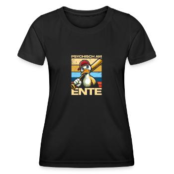 Psychic on the duck humor sarcasm fun funny - Women's Functional T-Shirt - black - Front - AI Model Female 172 light (172cm)