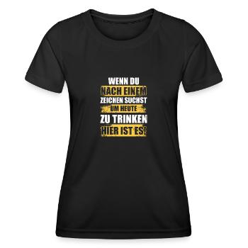 To drink today beer drinkers beer lovers beer - Women's Functional T-Shirt - black - Front - AI Model Female 172 light (172cm)