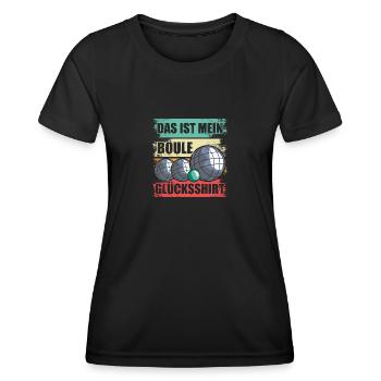 Petanque Boule GLücksshirt Boule player - Women's Functional T-Shirt - black - Front - AI Model Female 172 light (172cm)
