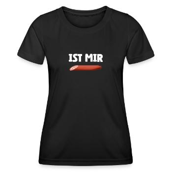 Ist mir Wurst Humor Sarkasmus Fun lustiger Spruch - Frauen Funktions-T-Shirt - Schwarz - Vorne - AI Model Female 172 light (172cm)