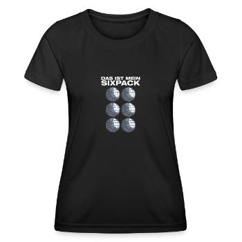 Mon joueur de pétanque ou de pétanque - T-shirt sport Femme - noir - Devant - AI Model Female 172 light (172cm)