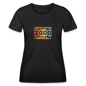 24th Birthday Born 2000 Birthday Gift - Women's Functional T-Shirt - black - Front - AI Model Female 172 light (172cm)