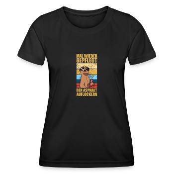 Asphalt auflockern Pyrotechniker Böllern Feuerwerk - Frauen Funktions-T-Shirt - Schwarz - Vorne - AI Model Female 172 light (172cm)