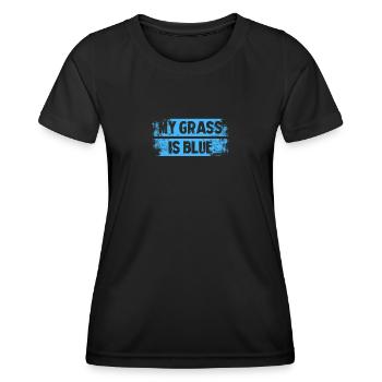 My grass is blue Country Bluegrass Banjo Player - Women's Functional T-Shirt - black - Front - AI Model Female 172 light (172cm)