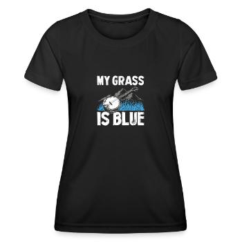 My grass is blue Country Bluegrass Banjo Player - Women's Functional T-Shirt - black - Front - AI Model Female 172 light (172cm)