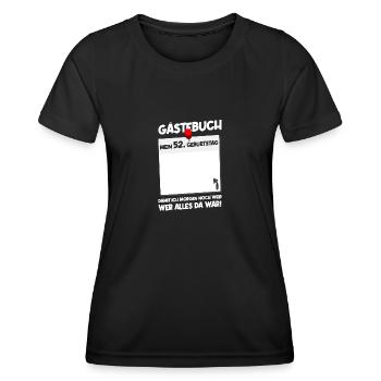 52e anniversaire Né en 1973 Cadeau d’anniversaire - T-shirt sport Femme - noir - Devant - AI Model Female 172 light (172cm)