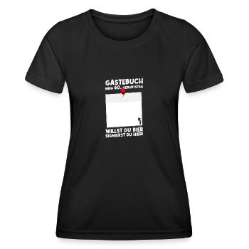 60ème anniversaire Né 1965 Cadeau d’anniversaire - T-shirt sport Femme - noir - Devant - AI Model Female 172 light (172cm)