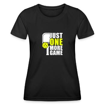 One more game funny pickleball player - Women's Functional T-Shirt - black - Front - AI Model Female 172 light (172cm)