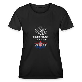 Kroatien Never Forget Your Roots - Frauen Funktions-T-Shirt - Schwarz - Vorne - AI Model Female 172 light (172cm)