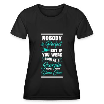 Signe du zodiaque Signe du zodiaque Étoiles Eau - T-shirt sport Femme - noir - Devant - AI Model Female 172 light (172cm)