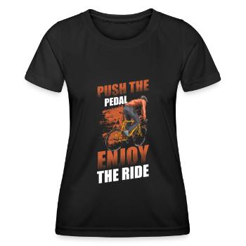 Vélo Vélo Tour à vélo - T-shirt sport Femme - noir - Devant - AI Model Female 172 light (172cm)