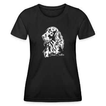 Setter irlandais Chien de chasse Chiens de chasse Chiens Wilsigns - T-shirt sport Femme - noir - Devant - AI Model Female 172 light (172cm)
