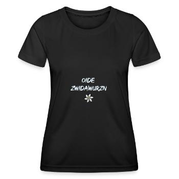 Zwidawurzn Bayrischer Spruch - Frauen Funktions-T-Shirt - Schwarz - Vorne - AI Model Female 172 light (172cm)