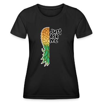 Upside Down Pineapple Swinger Just ask me - Women's Functional T-Shirt - black - Front - AI Model Female 172 light (172cm)