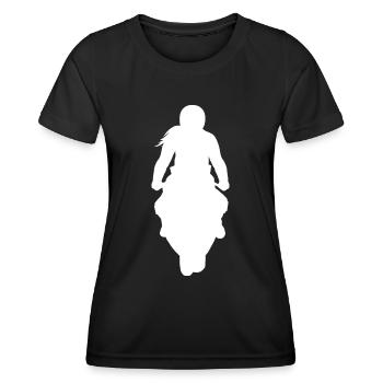 Motocycliste Sportbike Mme Moto Lady - T-shirt sport Femme - noir - Devant - AI Model Female 172 light (172cm)