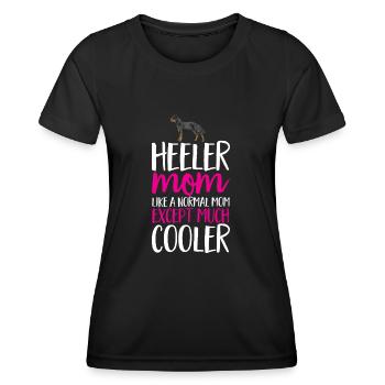 Australian Cattle Dog Red Blue Heeler - Frauen Funktions-T-Shirt - Schwarz - Vorne - AI Model Female 172 light (172cm)