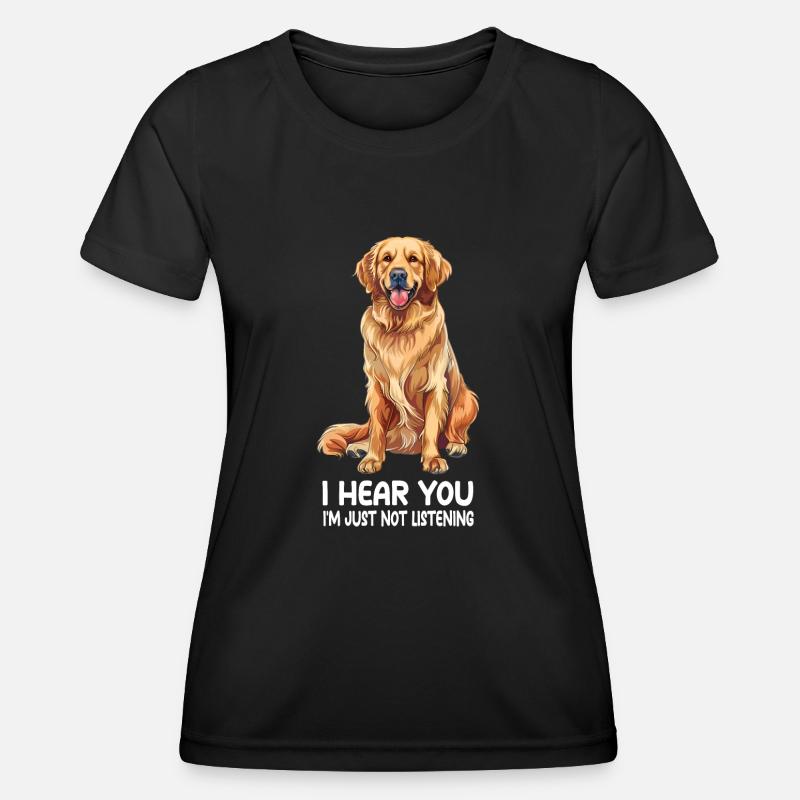 Golden Retriever - Women's Functional T-Shirt - black