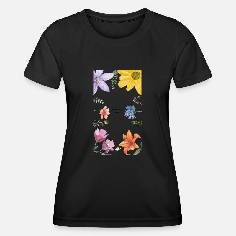 Flower Power - Women's Functional T-Shirt - black