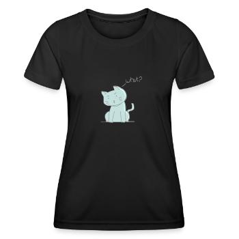 chat mignon - T-shirt sport Femme - noir - Devant - AI Model Female 172 light (172cm)