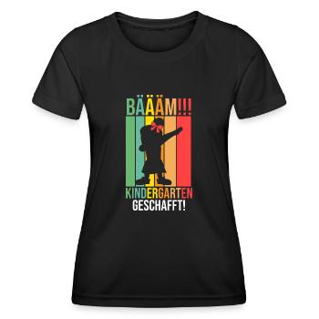 Schulkind Schulbeginn Erste Klasse Kindergarten Ei - Frauen Funktions-T-Shirt - Schwarz - Vorne - AI Model Female 172 light (172cm)