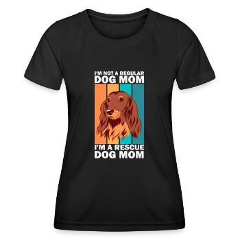Rettungshund Mama Tierheimarbeiter - Frauen Funktions-T-Shirt - Schwarz - Vorne - AI Model Female 172 light (172cm)