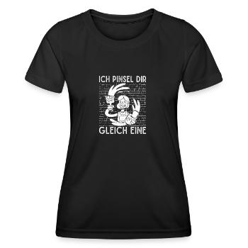Malermeister Ich Pinsel dir Gleich Eine Maler Idee - Frauen Funktions-T-Shirt - Schwarz - Vorne - AI Model Female 172 light (172cm)