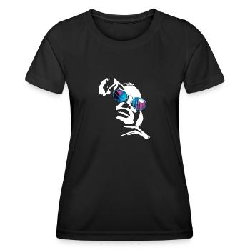 Woman with sunglasses - White Edition - Women's Functional T-Shirt - black - Front - AI Model Female 172 light (172cm)