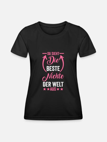 Beste Nichte Der Welt - Frauen Funktions-T-Shirt - Schwarz