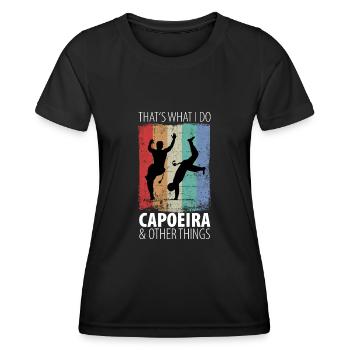 Capoeira - T-shirt sport Femme - noir - Devant - AI Model Female 172 light (172cm)