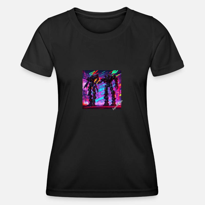Neon Mechas - Women's Functional T-Shirt - black