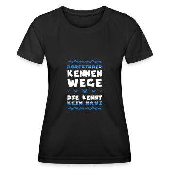 Dorfkind Bauer Landei Landleben Geschenk - Frauen Funktions-T-Shirt - Schwarz - Vorne - AI Model Female 172 light (172cm)