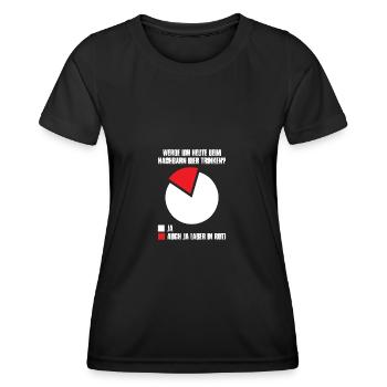 Nachbar Bier trinken Einweihungsparty - Frauen Funktions-T-Shirt - Schwarz - Vorne - AI Model Female 172 light (172cm)