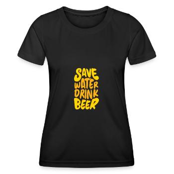 Funny Beer Saying Beer Shirt Gift - Women's Functional T-Shirt - black - Front - AI Model Female 172 light (172cm)
