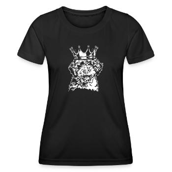 Lagotto Romagnolo Krone Hunde Hund Wilsigns - Frauen Funktions-T-Shirt - Schwarz - Vorne - AI Model Female 172 light (172cm)